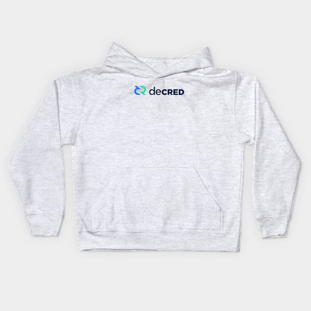 Decred Logo + Name Kids Hoodie by CryptographTees